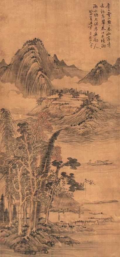 黎简 1793年作 山水 立轴